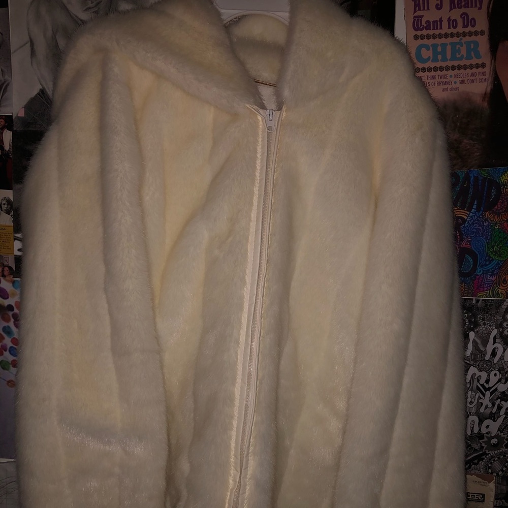 Dennis basso faux fur coat
